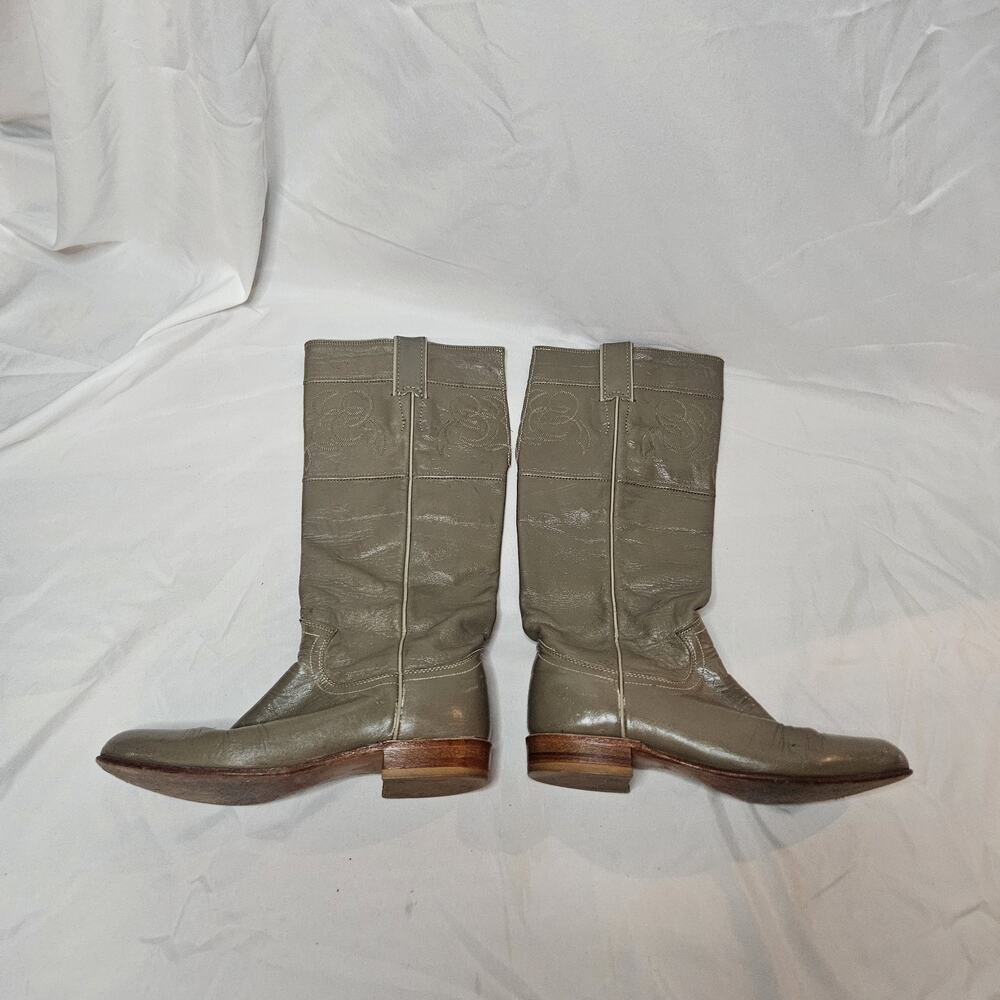 VTG Justin Women’s Boots Tan Leather Made USA Vintage Size 6 R